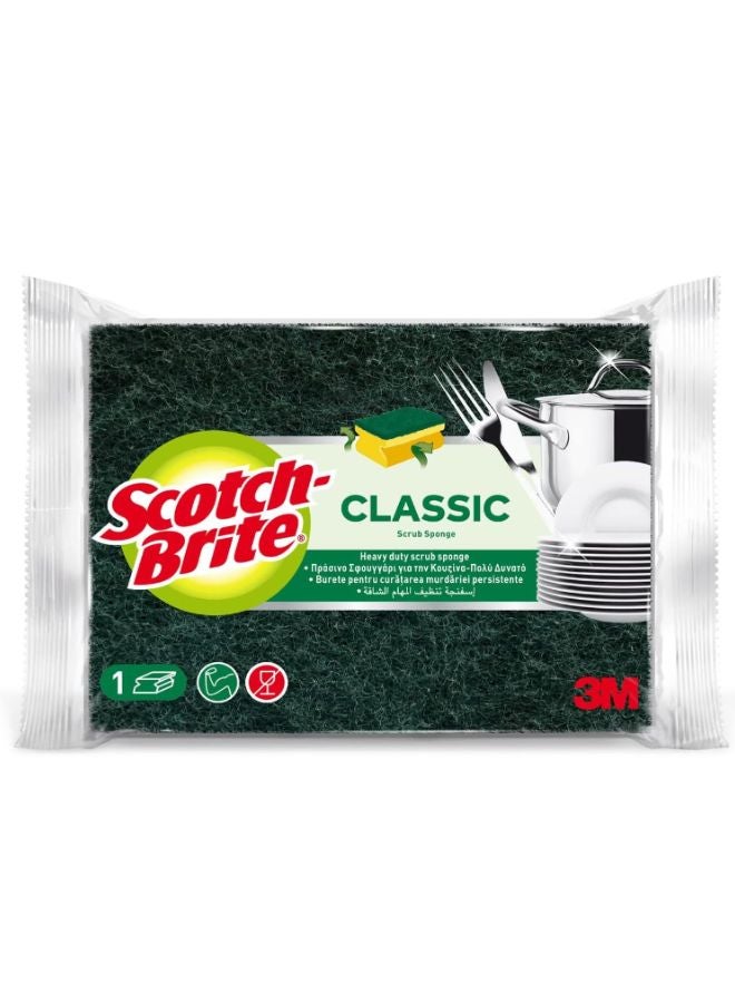 3M Scotch Brite Classic Scrub Sponge Green  - Image 1