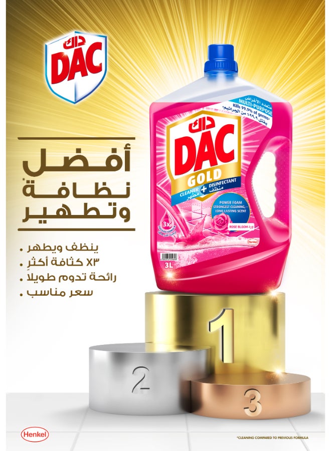 Dac - Gold Multi-Purpose Disinfectant And Liquid Cleaner With 3X Thicker Formula Oud Red 3Liters - Image 1