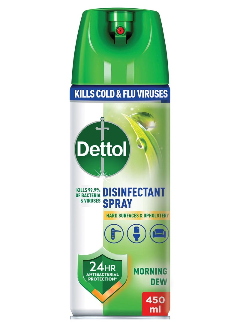 Dettol Antibacterial All In One Disinfectant Spray Morning Dew 450ml - Image 1