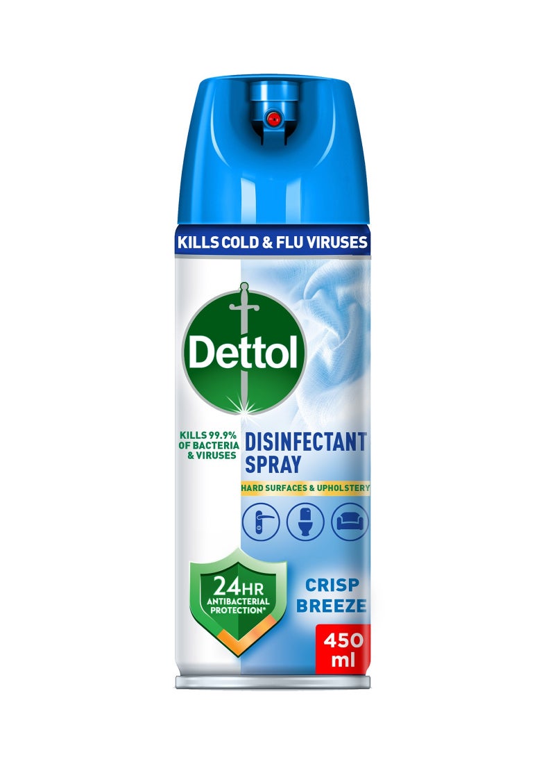 Dettol Antibacterial All In One Disinfectant Spray Crisp Breeze 450ml - Image 1