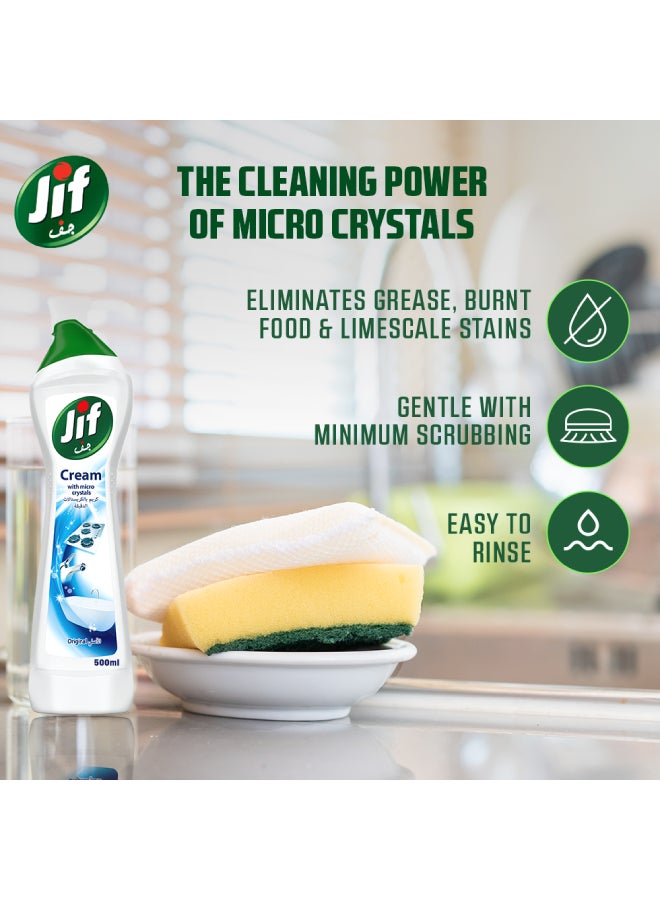 Jif Cream Cleaner Original Stain Remover With Micro Crystal Technology 500ml  - Image 4