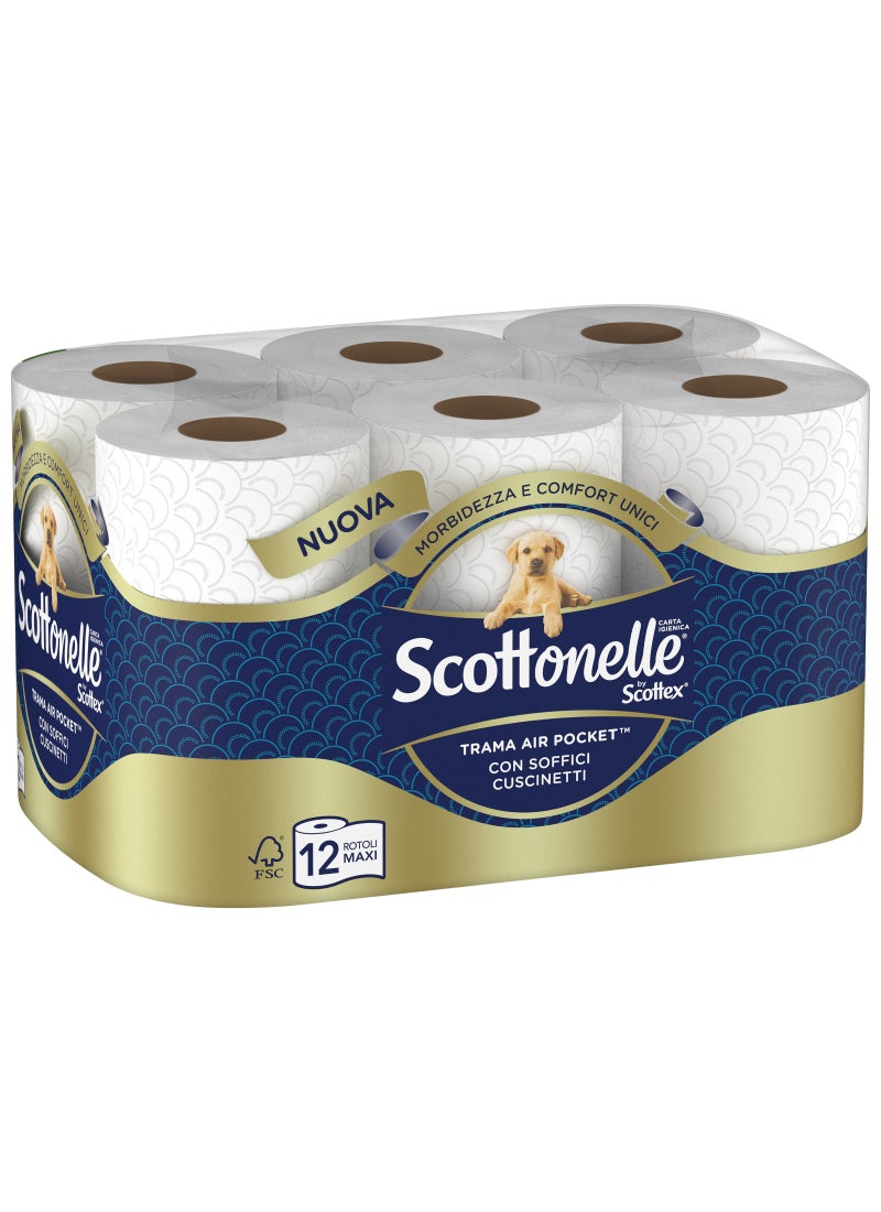 سكوتونيل لفة مناديل ورقية أبيض 12 Rolls 