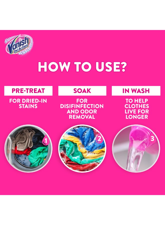 Vanish Multi Use Fabric Stain Remover Pink Liquid 500ml - Image 4