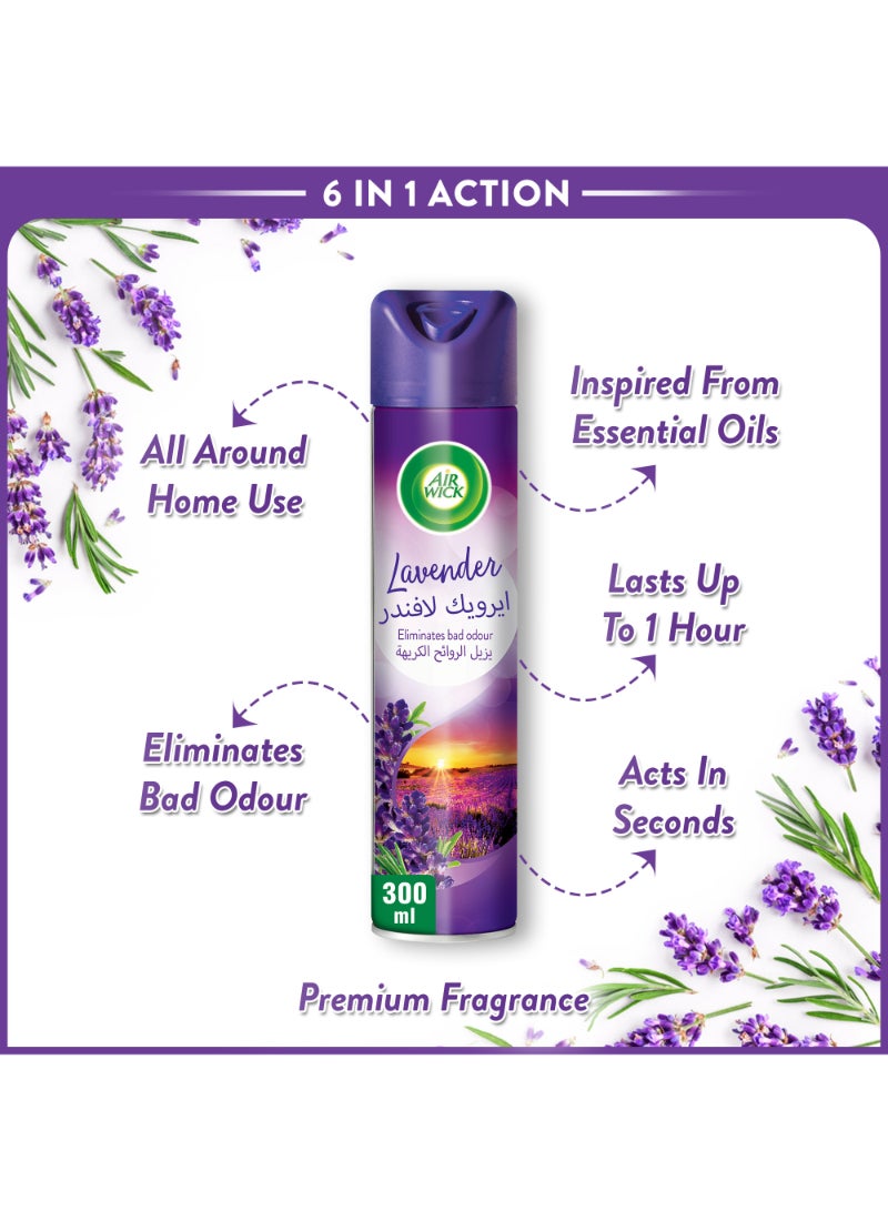 Air Wick Lavender Aerosol Air Freshener Clear 300ml  - Image 3