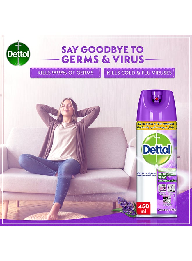 Dettol Antibacterial All in One Disinfectant Spray, Lavender 450ml - Image 4