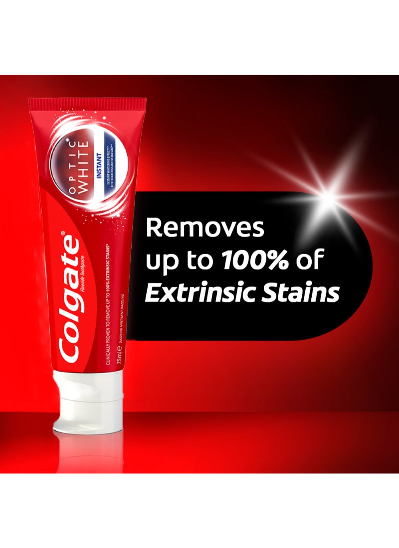 Colgate - Optic White Instant Whitening ToothPaste, 75ml - Image 1
