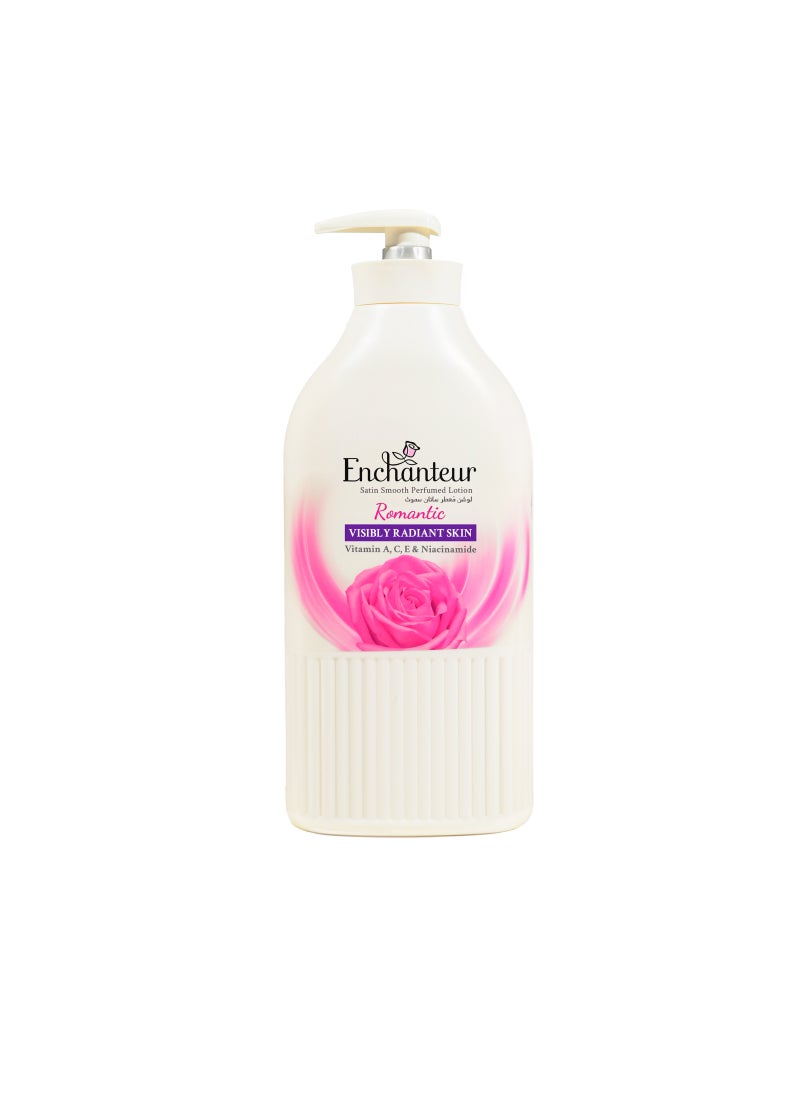 Enchanteur Satin Smooth- Romantic Lotion with Aloe Vera And Olive Butter For Satin Smooth Skin White 750ml  - Image 1