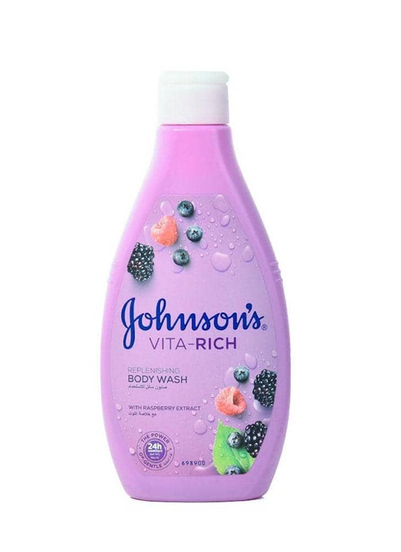 Johnson's Vita Rich Replensihing Body Wash With Raspberry Extract 250ml - Image 1
