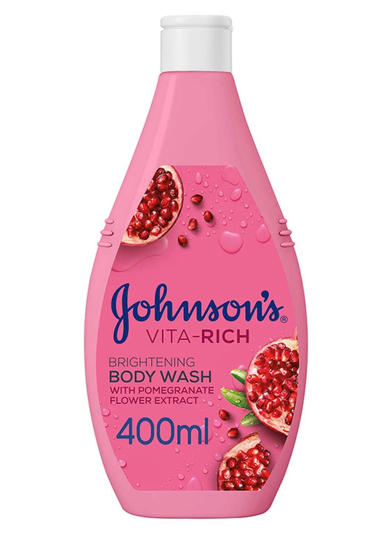 Johnson's Body Wash Vitarich Brightening Pomegranate Flower 400ml - Image 1