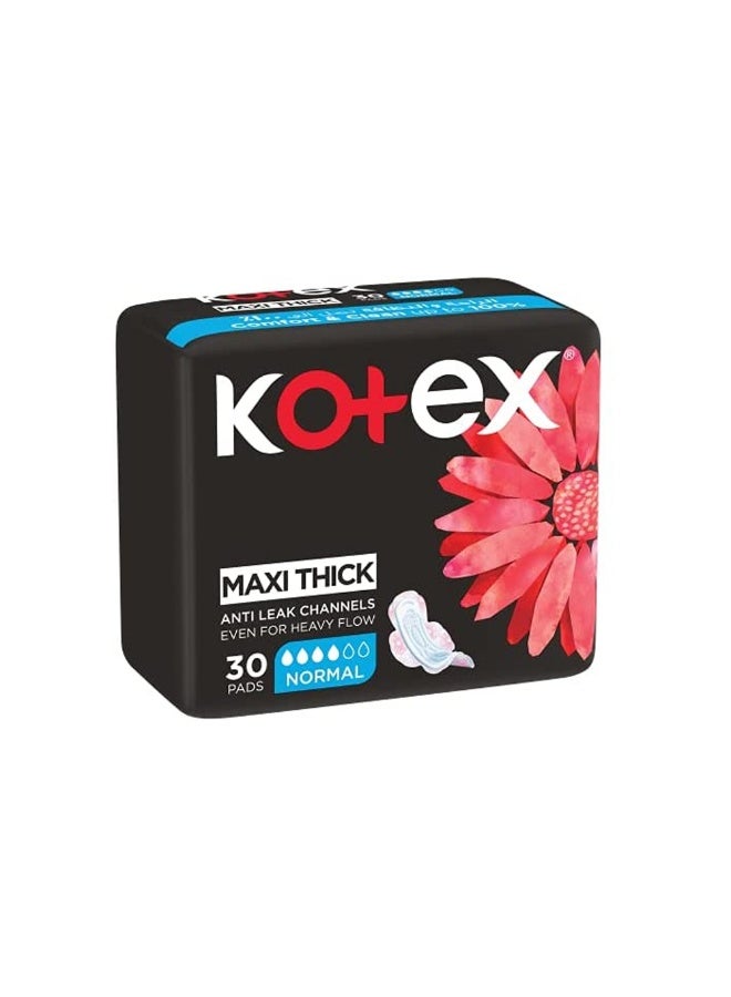 Kotex - Maxi Protect Normal Pads with Wings, 30 Pads - Image 1