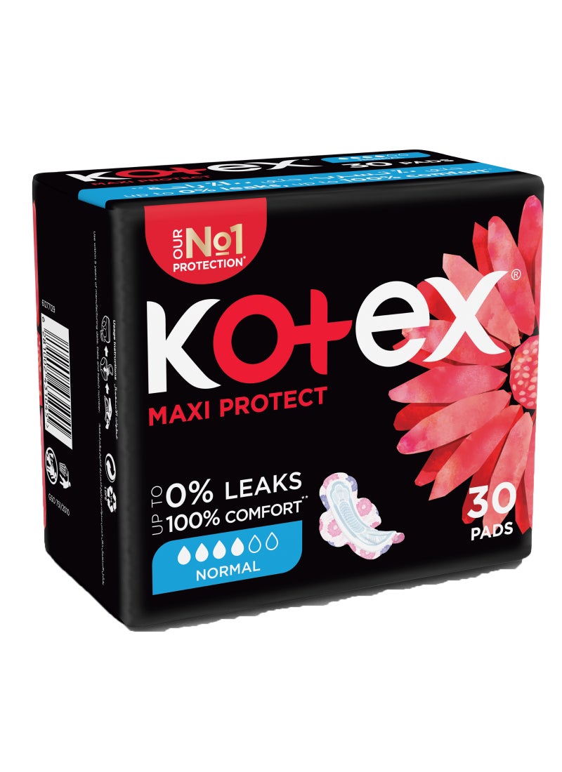 كوتكس فوط ماكسي سميكة عادية بالأجنحة 30 Pads - Image 1