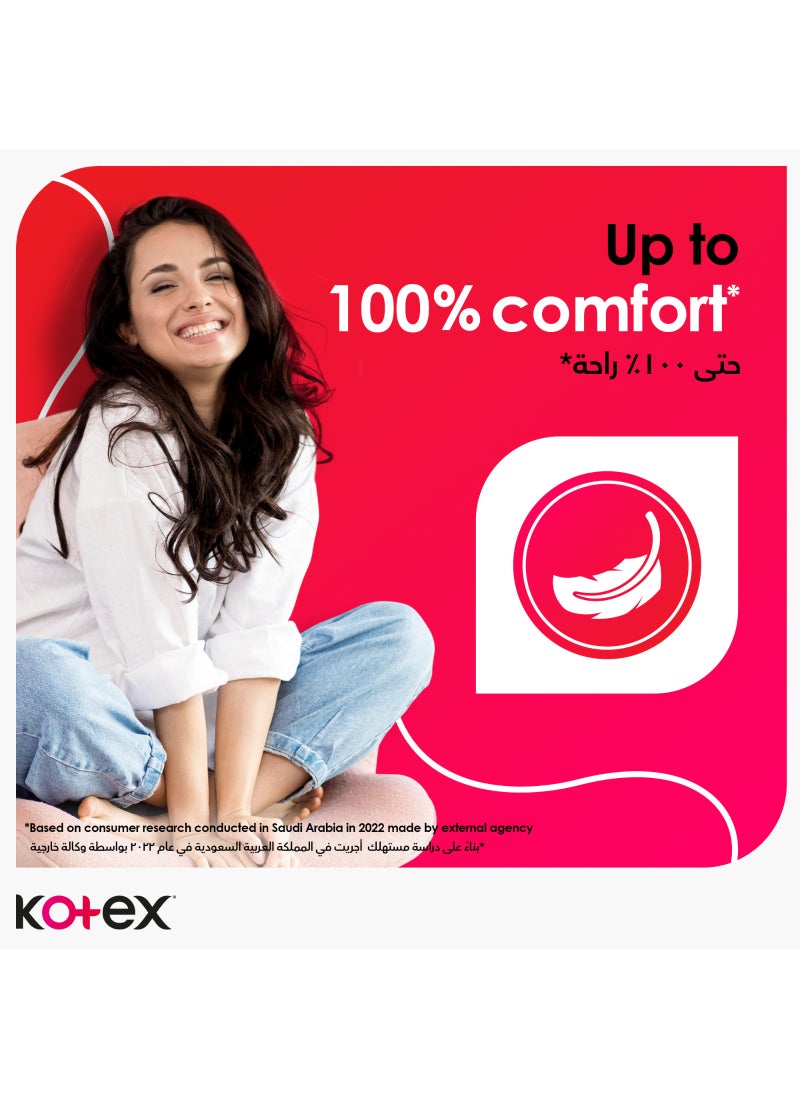 Kotex Maxi Protect Thick Pads, Normal Size Sanitary Pads with Wings, 50 Sanitary Pads pink 50 Pieces - Image 4