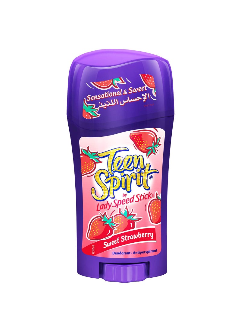 Lady Speed Stick Teen Spirit Sweet Strawberry Anitperspirant Deodorant 65grams - Image 1