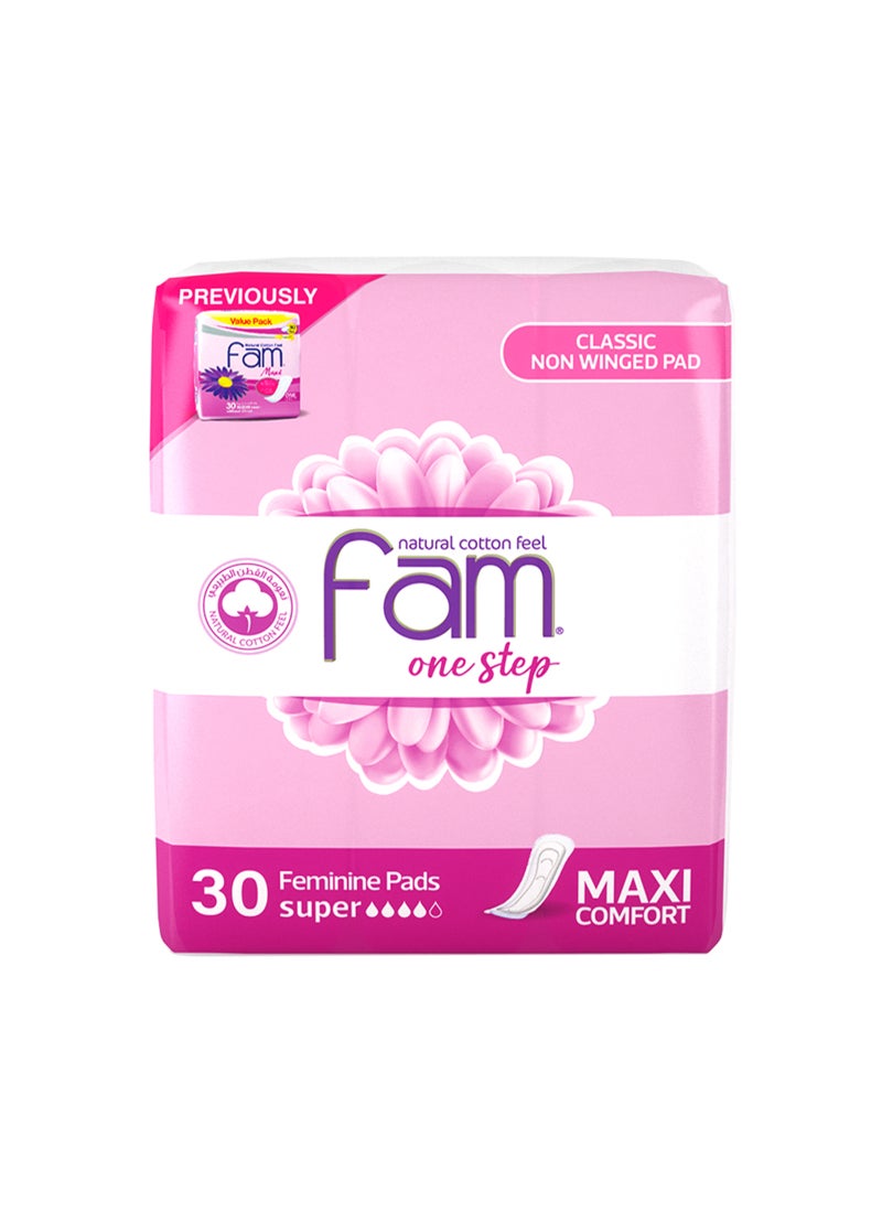 Fam Maxi Sanitary Pad Without Wings Super 30 Pads  - Image 1