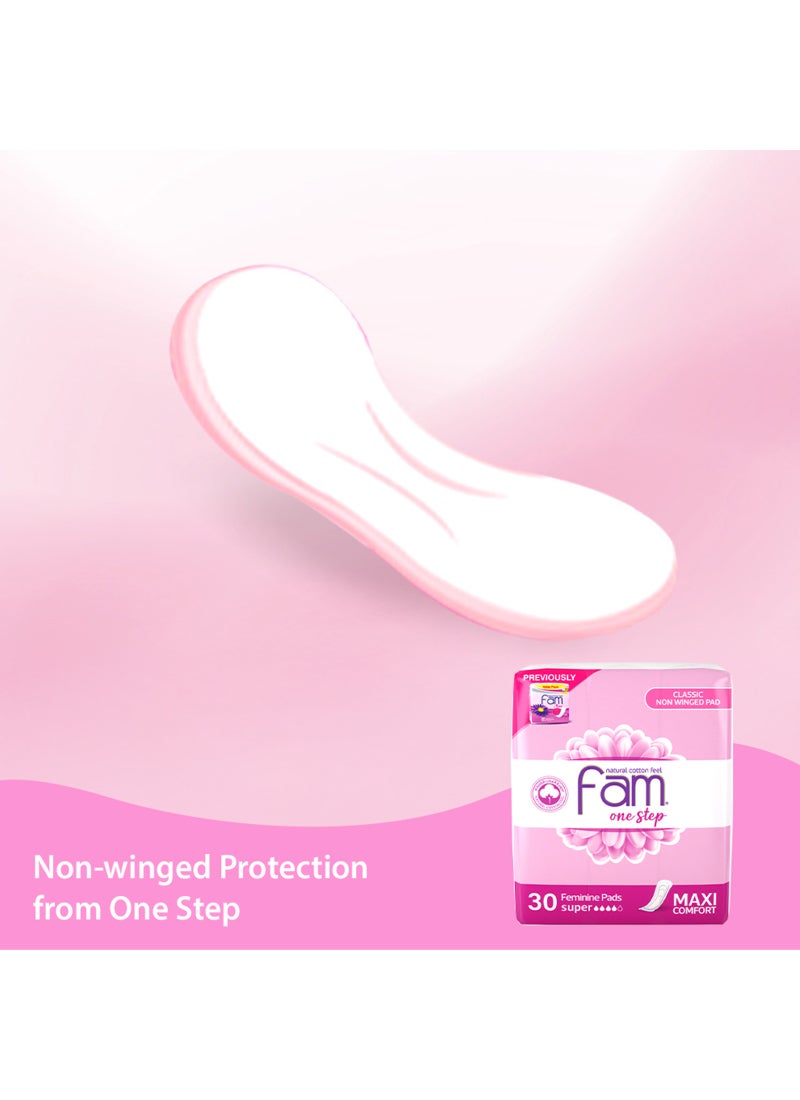 Fam Maxi Sanitary Pad Without Wings Super 30 Pads  - Image 2