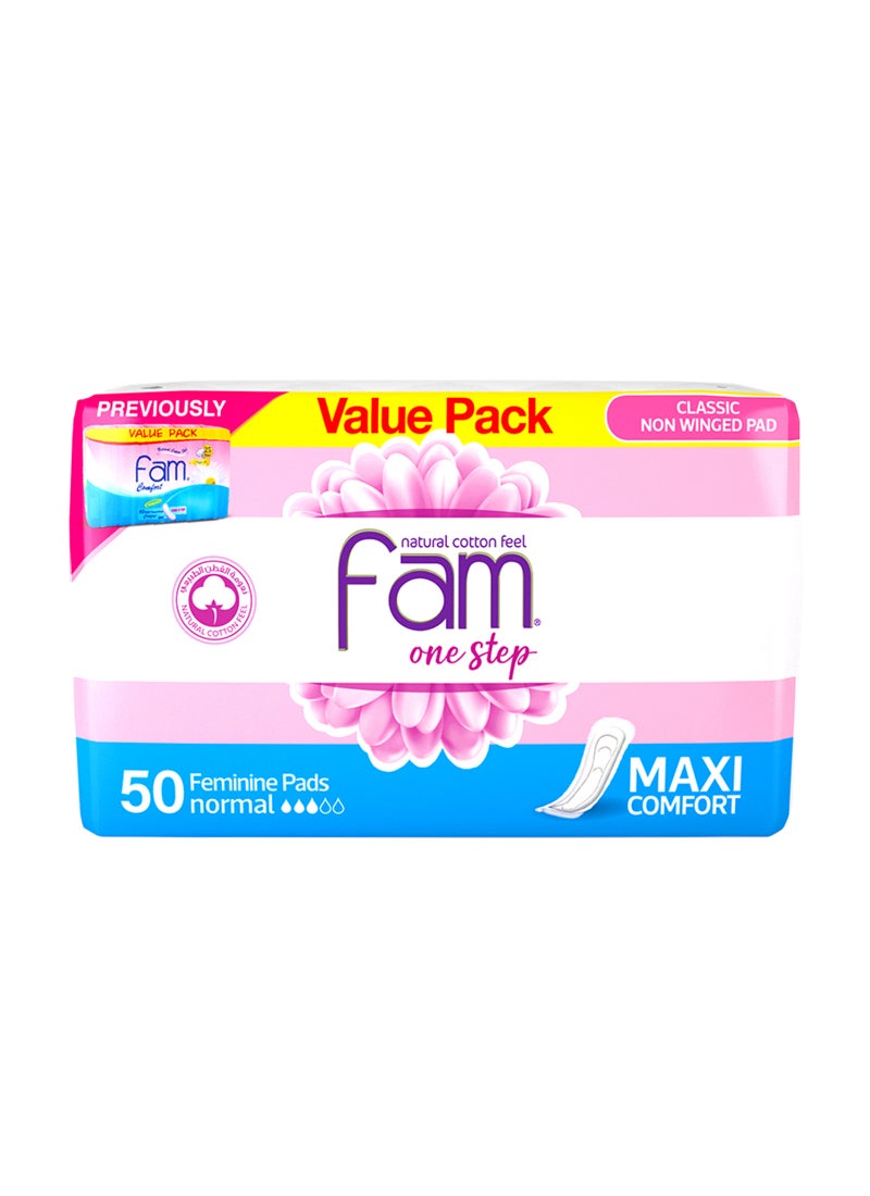 Fam Feminine Napkins Non Wing Comfort 50 Pads - Image 1