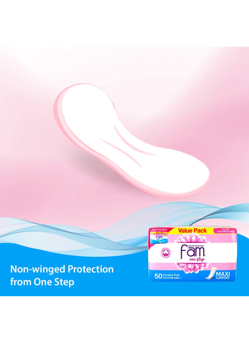 Fam Feminine Napkins Non Wing Comfort 50 Pads - Image 2