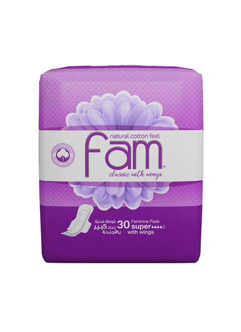 Protect Sanitary Pads Maxi Classic With Super Wings 30 Napkins