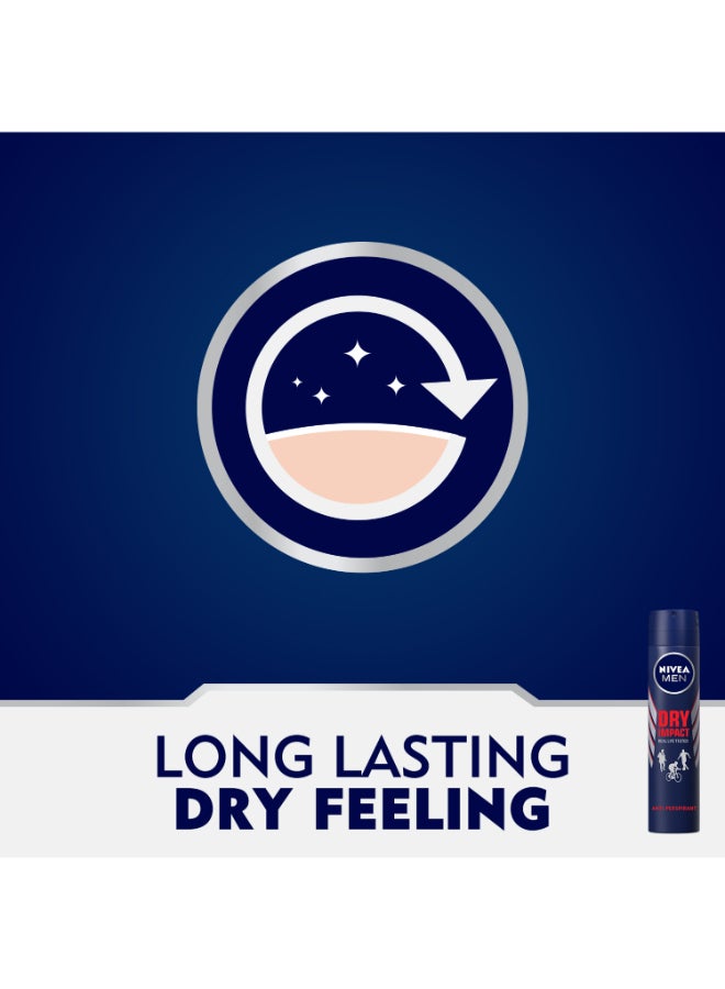Nivea - Dry Impact Antiperspirant Spray 200ml - Image 1