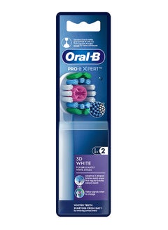 Oral-B 2-Piece 3D White Replacement Heads Set White/Blue  - Image 1