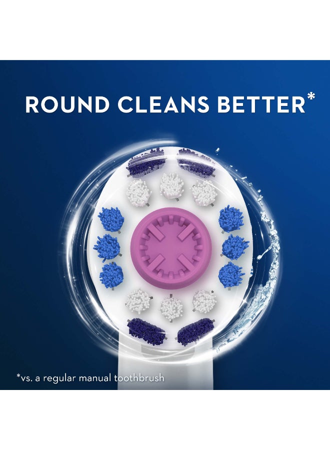 Oral-B 3D White Rechargeable Electric Toothbrush Replacement Heads, Advanced Cleaning & Whitening, Pack of 2 White/Blue - Image 4