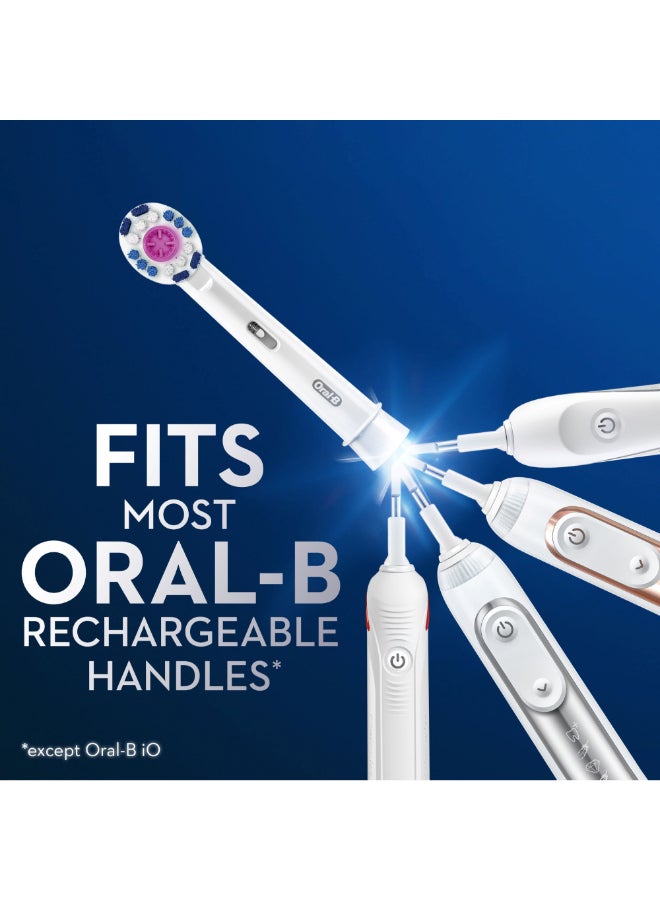 Oral-B 3D White Rechargeable Electric Toothbrush Replacement Heads, Advanced Cleaning & Whitening, Pack of 2 White/Blue - Image 5