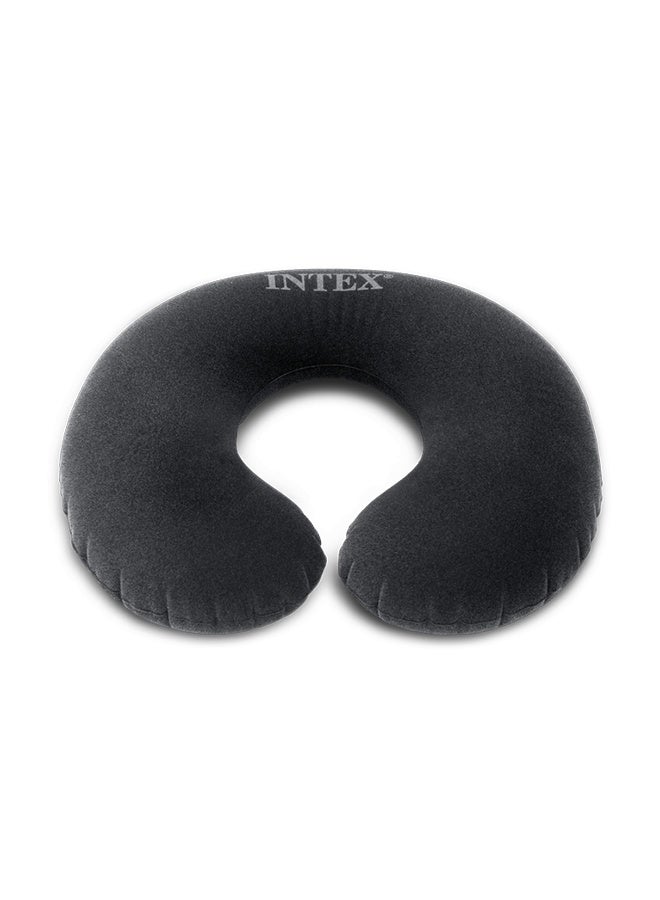 INTEX - Travel Pillow Velvet Black 14x12x4inch - Image 1