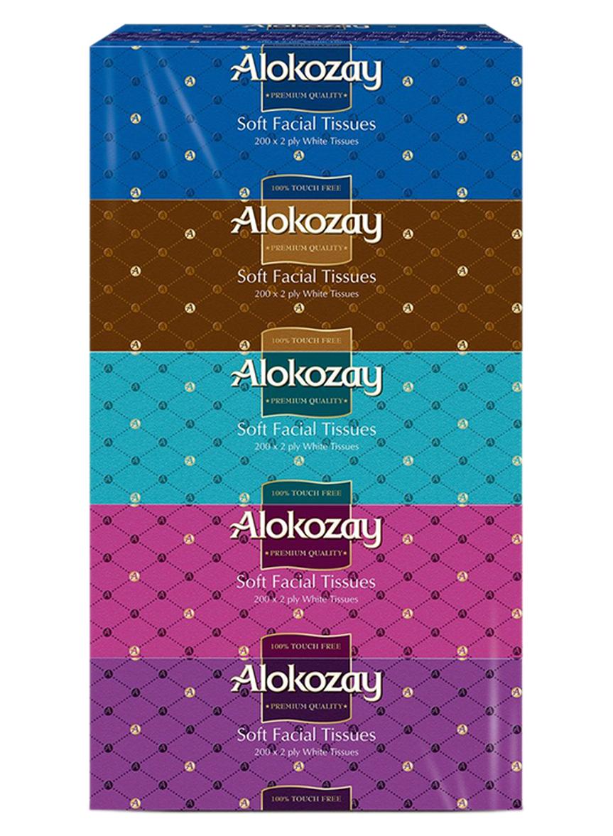 Soft Facial Tissues 200 x 2Ply White Tissue, Pack of 5