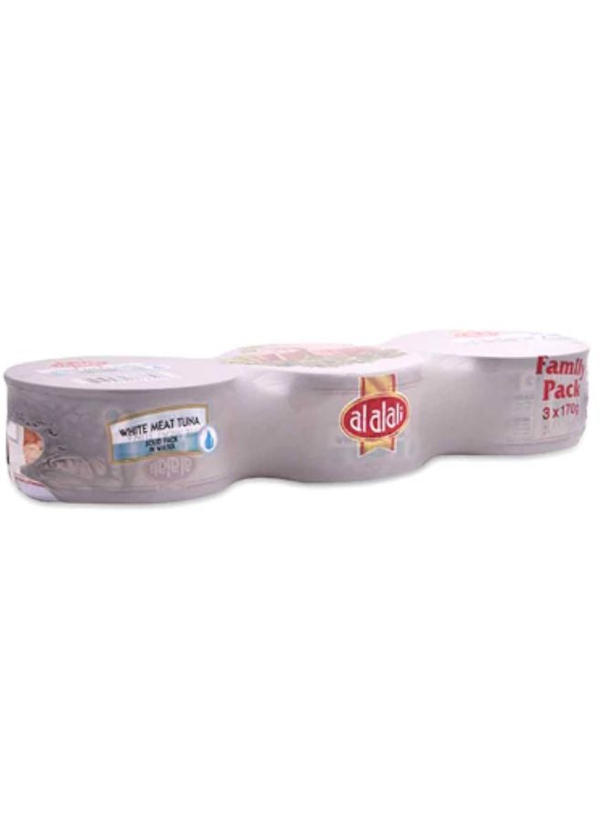 Al Alali White Meat Tuna In Water 170grams Pack of 3  - Image 1