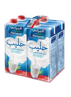Almarai Long Life Milk Low Fat Plain 1Liters Pack of 4  - Image 1