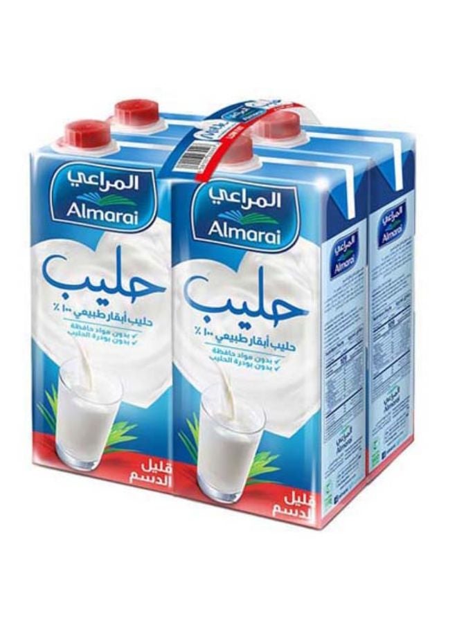 Almarai Long Life Milk Low Fat Plain 1Liters Pack of 4  - Image 1