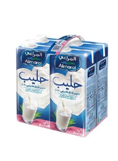 Almarai Long Life Milk Fat Free Promo 1Liters Pack of 4  - Image 1
