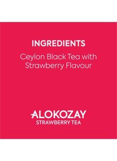 Alokozay Strawberry Tea 25 Tea Bags In Foil Wrapped Envelopes 50grams  - Image 3