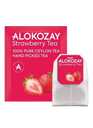 Strawberry Tea 25 Tea Bags In Foil Wrapped Envelopes 50grams - view 2