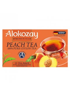 Natural Peach Flavouring With Ceylon Black Tea 25 Tea Bags 50.0grams