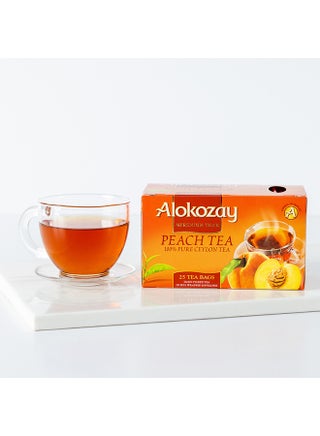 Natural Peach Flavouring With Ceylon Black Tea 25 Tea Bags 50.0grams - view 2