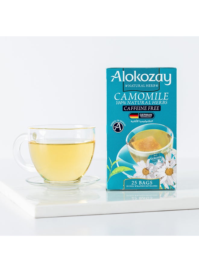 Alokozay Natural Herbal Chamomile Tea 25 Tea Bags 30.0grams  - Image 4