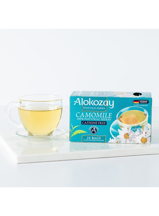 Alokozay Natural Herbal Chamomile Tea 25 Tea Bags 30.0grams  - Image 3
