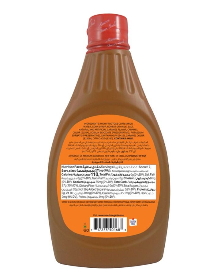American Garden Caramel Syrup 680grams - Image 2