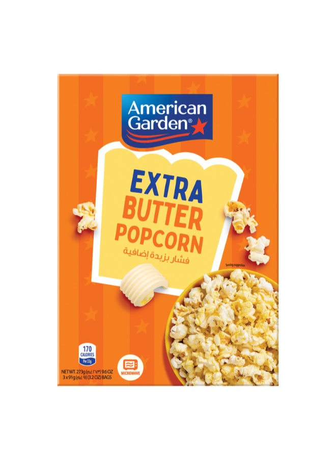 American Garden Popcorn Extra Butter 273grams - Image 2
