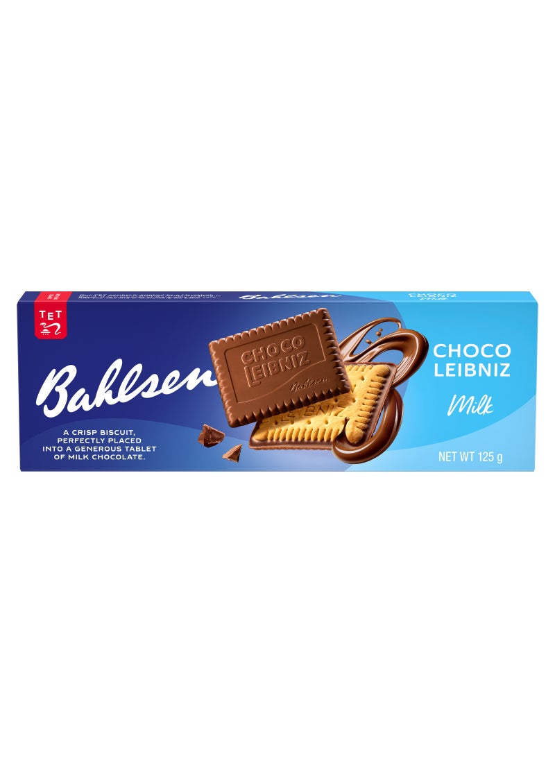 Bahlsen Choco Leibniz Delightful Butter Biscuit Coated with Milk Chocolate 125grams - Image 1