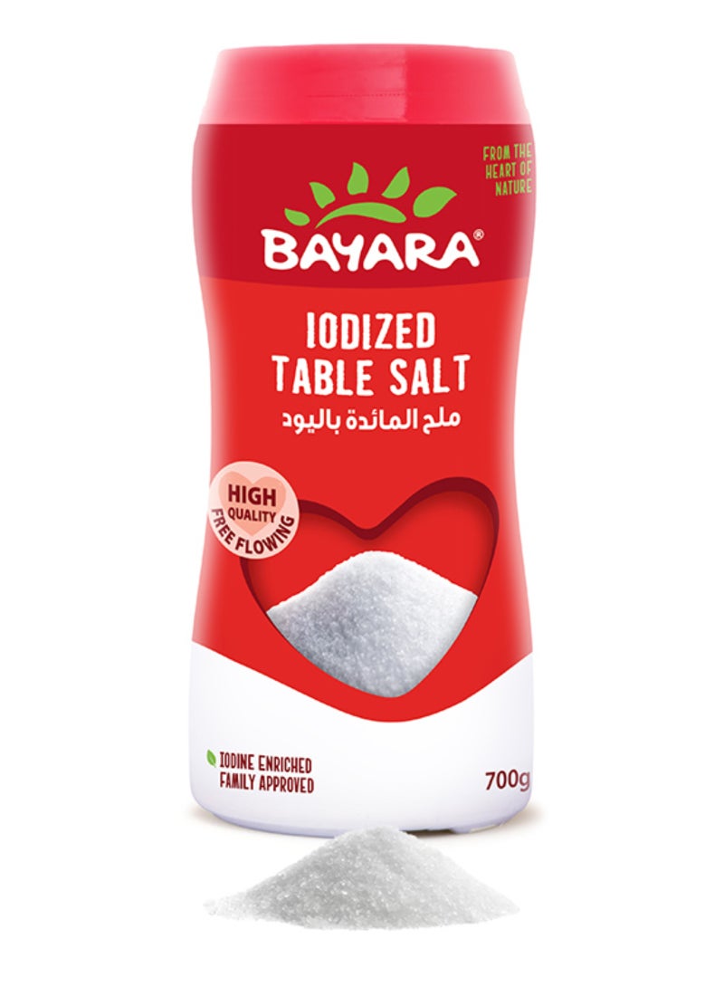 Bayara Iodized Table Salt Bottle 700grams - Image 2