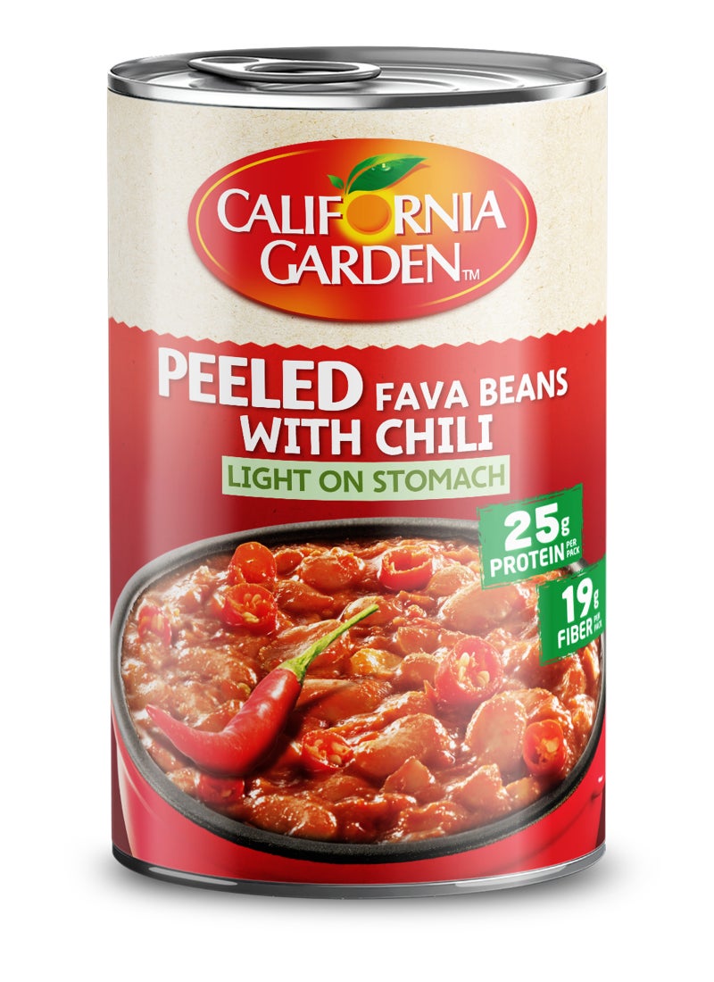 California Garden Peeled Fava Beans With Chilli 450grams  - Image 1