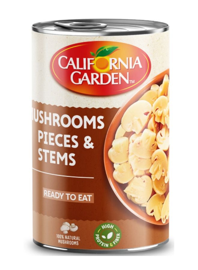 California Garden Canned Mushrooms Pieces And Stems 425grams  - Image 1