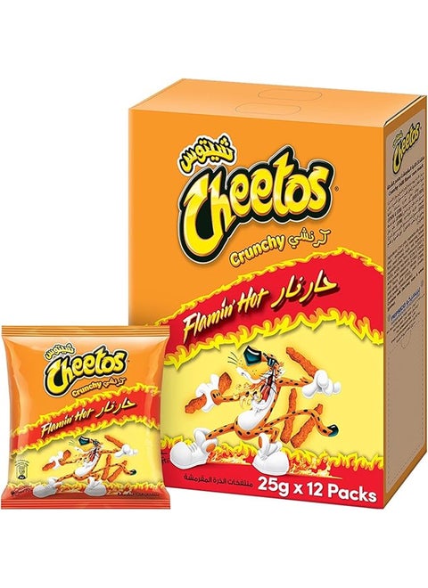 Crunchy Flaming Hot , 25g × 12 Pack of 12