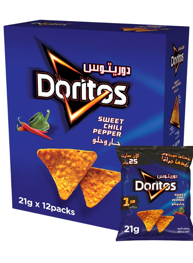 Doritos Sweet Chili Chips 21grams Pack of 12  - Image 1