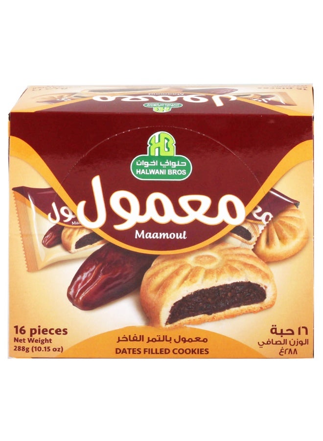 Halwani - Bros Maamoul with Dates, 288g Pack of 16 - Image 1