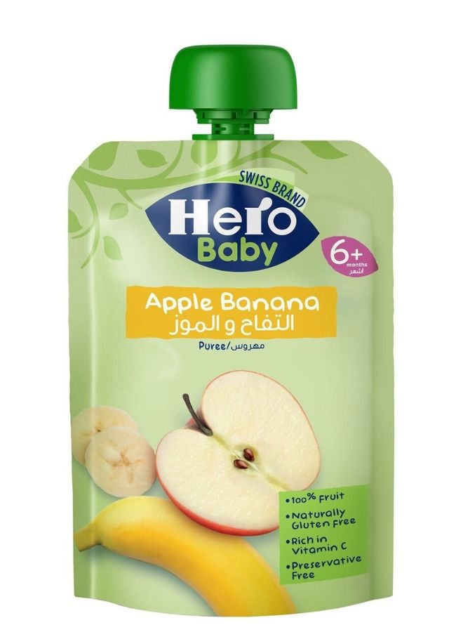Hero Baby Apple Banana Pouch 100grams  - Image 1