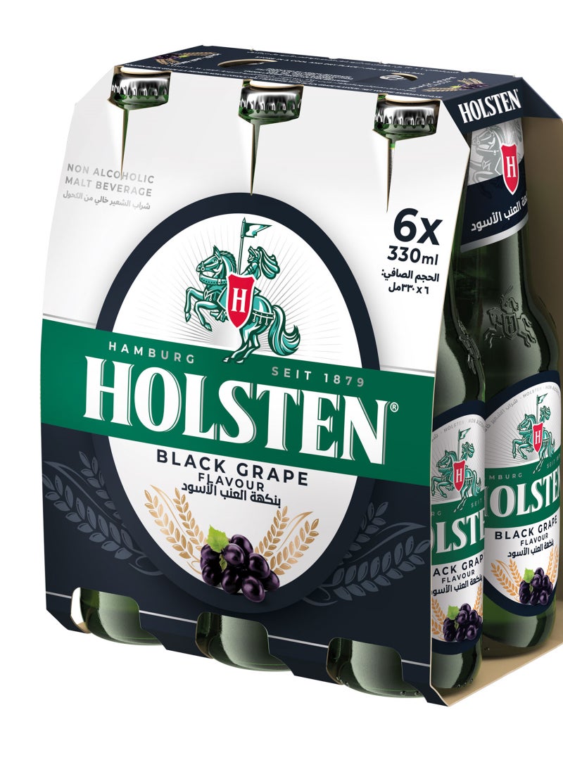 هولستن مشروب شعير بنكهة العنب الأسود 330ملليلتر عبوة من 6 قطع - Image 1