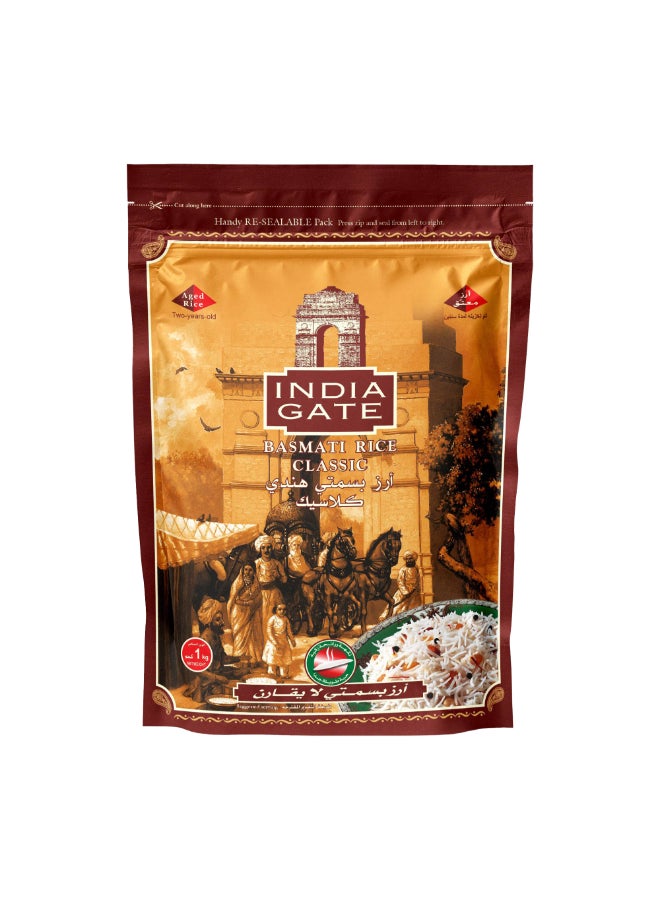 India Gate Basmati Rice Classic 1kg  - Image 1